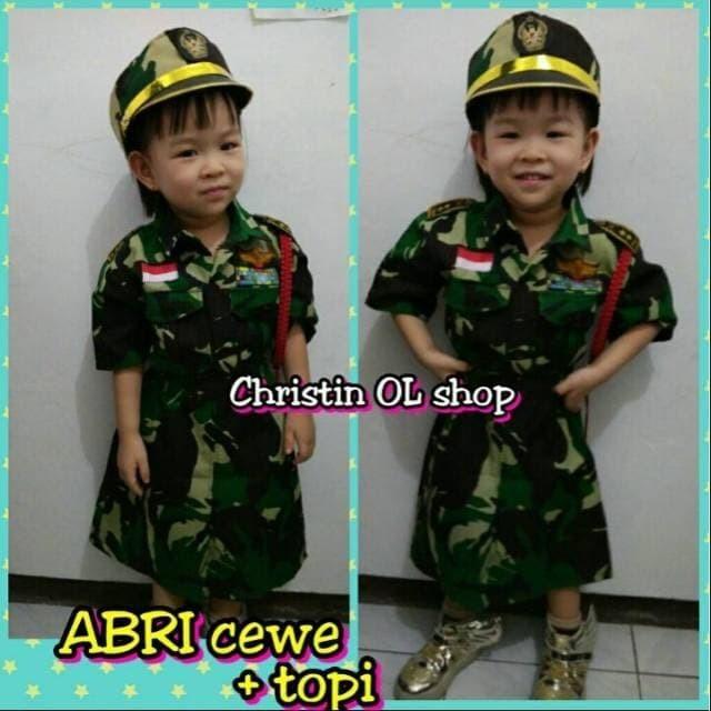 ASLI BAJU PAHLAWAN ANAK "ABRI PEREMPUAN" TK - SD READY STOCK
