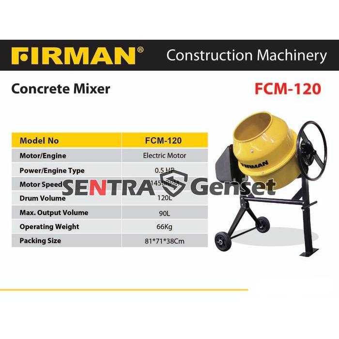 Lariss Maniss Molen Mini Electric 120 Liter Firman Fcm120