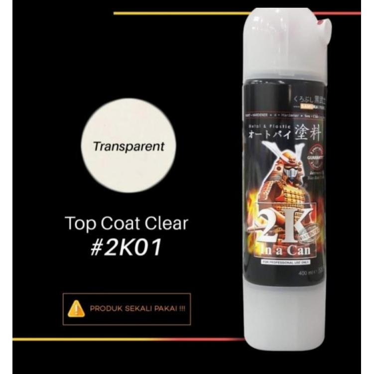Samurai Paint 2K01 CLEAR GLOSS / PERNIS 400CC TOP COAT CLEAR CAT AEROSOL PLUS HARDENER ANTI GORES