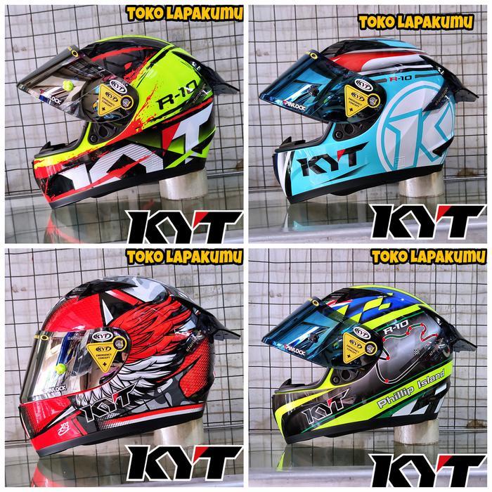 Helm full face Kyt R10 Paket Ganteng