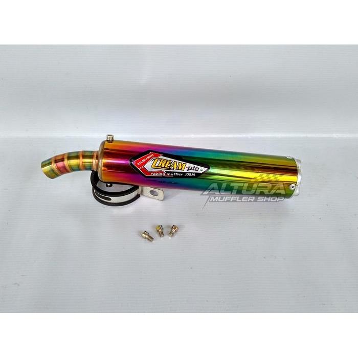 FREE ONGKIR SILENCER KNALPOT CRIMPIE RAINBOW STAINLESS SILINCER NINJA R RR SS RX KING RX-Z F1ZR FIZR