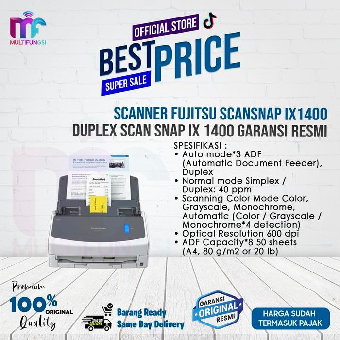 Scanner Fujitsu / Ricoh ScanSnap IX1400 Duplex Scan Snap IX 1400 Garansi Resmi