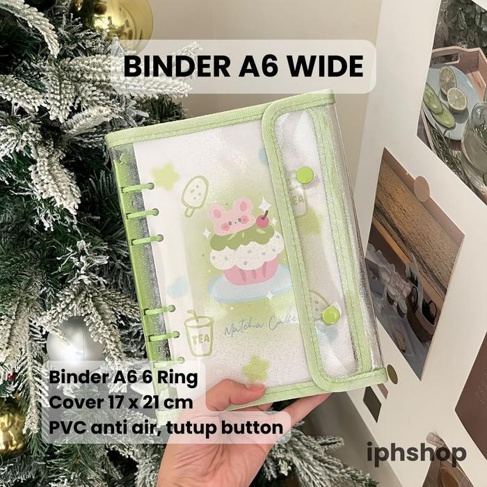 iphshop Binder A6 6 Ring Wide Aesthetic Buat Photocard, Nabung, Journal, Notebook *