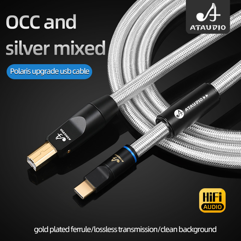 Hifi Upgrade USB Audio Cable Type A to Type B, A-C,C-B, C-C USB Cable OCC Shielded Audio Cable for