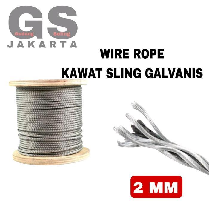 Terlaris - sling baja 2mm / seling baja 2mm bahan galvanis