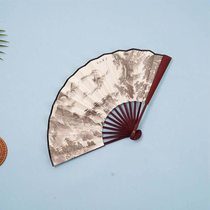 Kipas Lipat Cina 8 Inch / Kipas Motif Lukisan Cina Oriental / Kipas Lipat Tradisional Populer