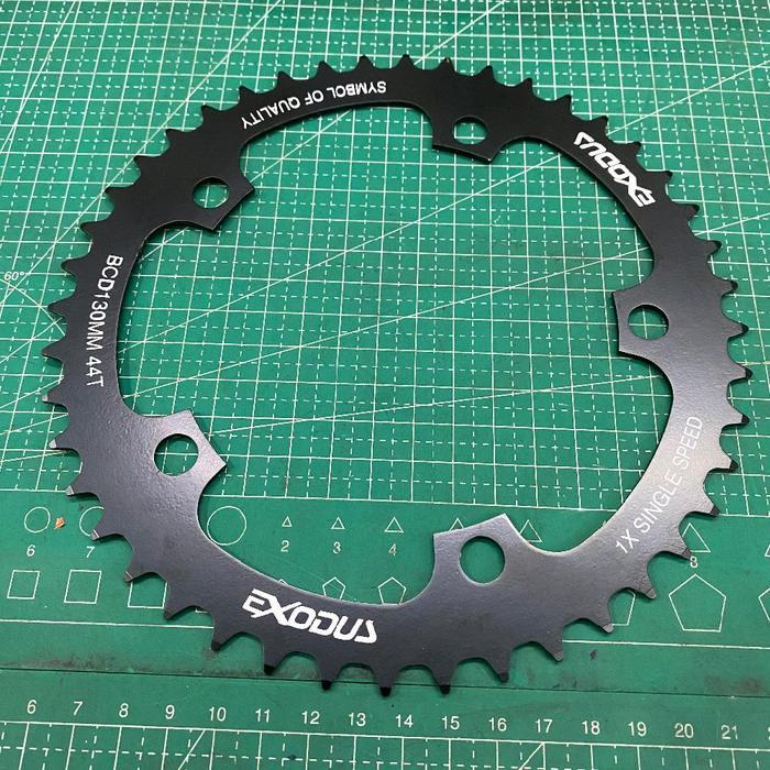 Polygon Chainring Single Speed 44T 46T 48T Exodus Bcd 130 Fixie Chain Ring Hitam Sepeda Mtb Folding