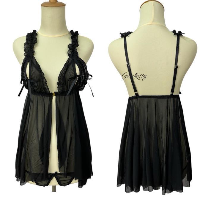 Tally - [Goodkitty] L53 Lingerie Baju Tidur Wanita Lingerie Premium Bahan Satin Halus Baju Tidur