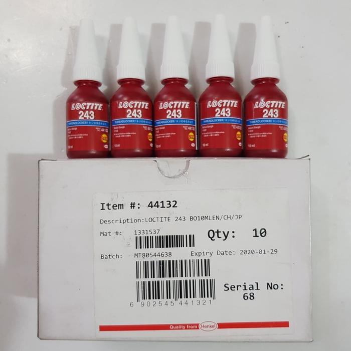 Loctite 243 / Lem Baut Loctite 243 / Cairan Pelumas Baut 243 (10Ml)