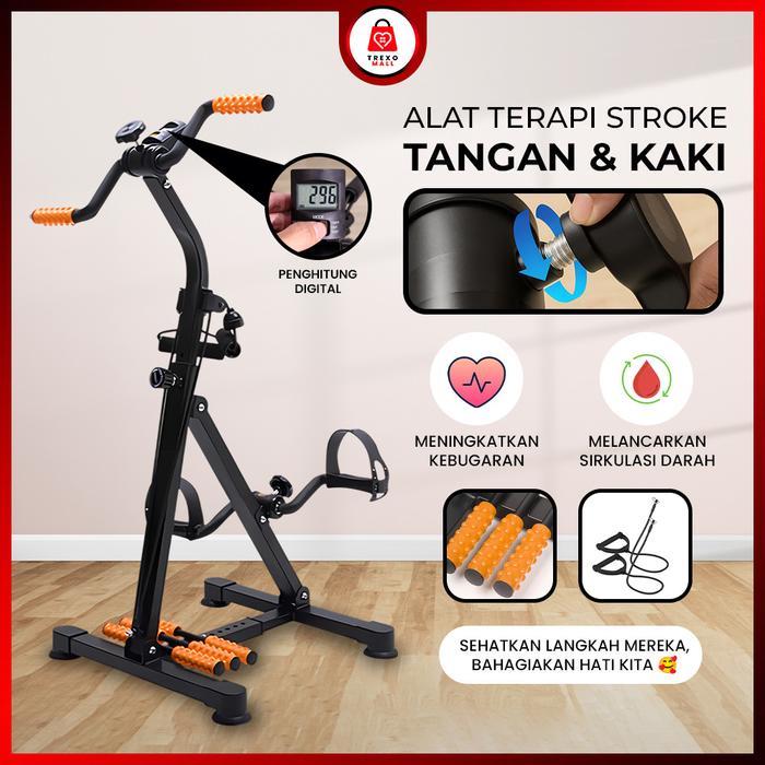 Sepeda Statis Alat Terapi Stroke Kaki & Tangan Sepeda Olahraga Upgrade