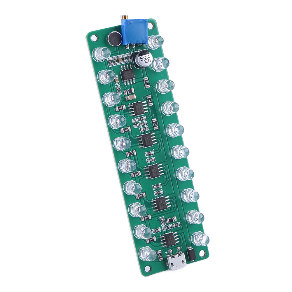 DC 5V-12V Acoustic Sensing Spectrum Audio Power Amplifier Level Meter LED Music Spectrum Display Ana