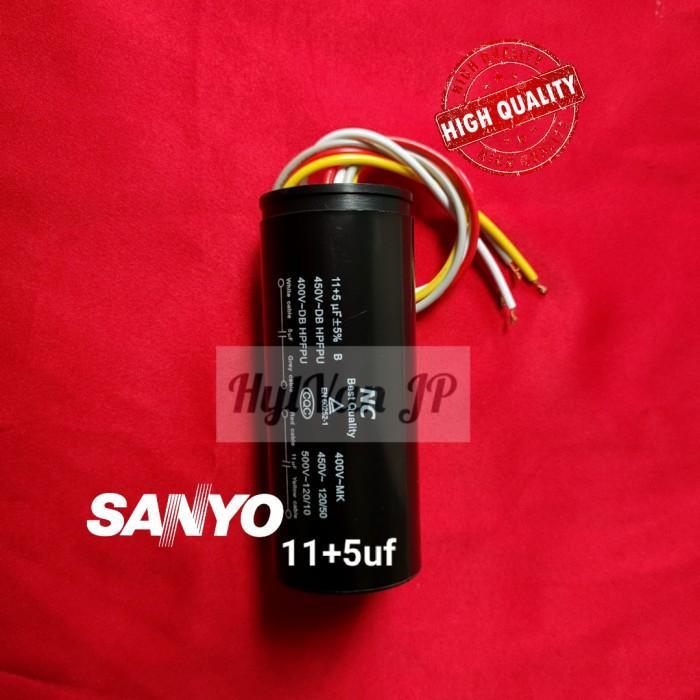 KAPASITOR MESIN CUCI SANYO 11+5UF HEMAT