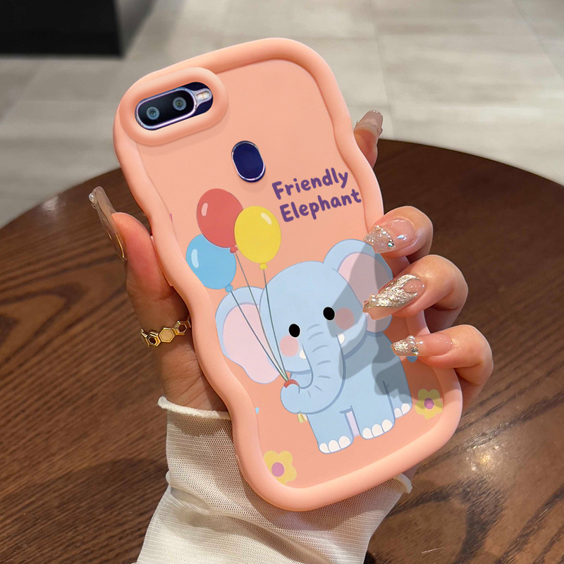 Casing Untuk OPPO F9 F9 Pro Realme 2 Pro U1 Case Casing pola Sapi dan Gajah Kasing HP ceruk Kesing m