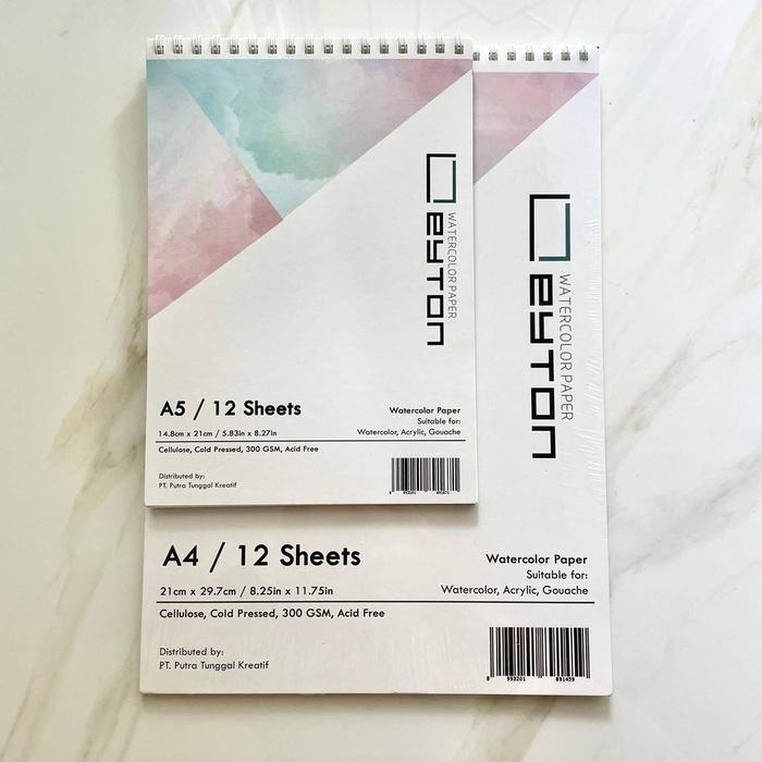 Leyton Watercolor Sketch Book 300gsm 12 Sheets - Spiral
