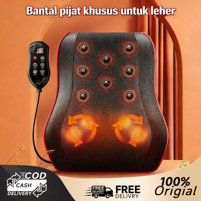 Intelijen Kontrol Suhu Bantal Pijat Premium Multifungsi dengan Remote 20 Kepala dan 8 Bola Getar