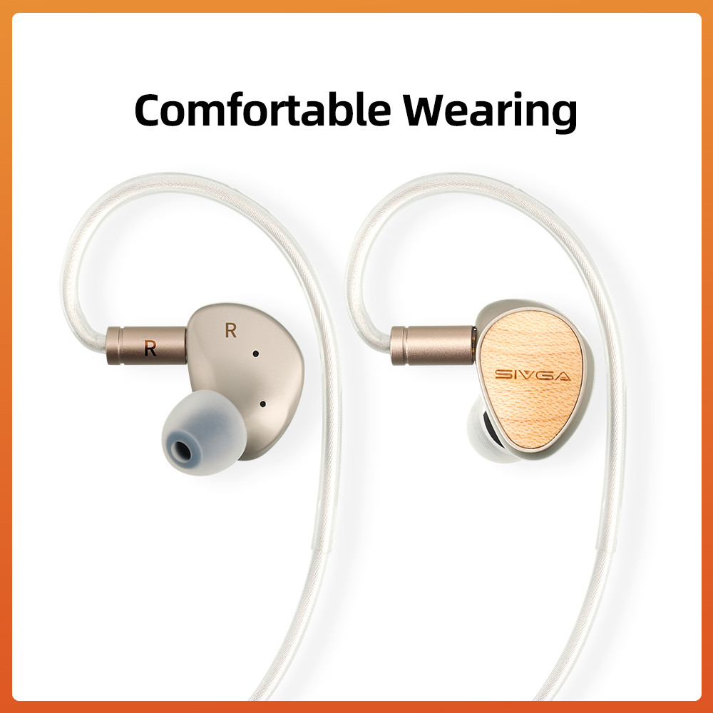 SIVGA Que 10mm Beryllium Plated Diaphragm Dynamic Driver Earphones High-fidelity In-ear Wired