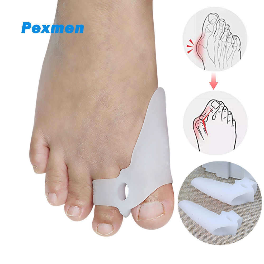Pexmen 2/4Pcs Soft Bunion Corrector Toe Separators Spacers for Bunion Relief Bunion Cushion
