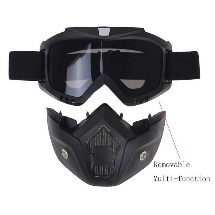 Kacamata Helm Motor Trail Cross Bogo Cakil Cargloss Goggles Mask Retro Classic Windproof