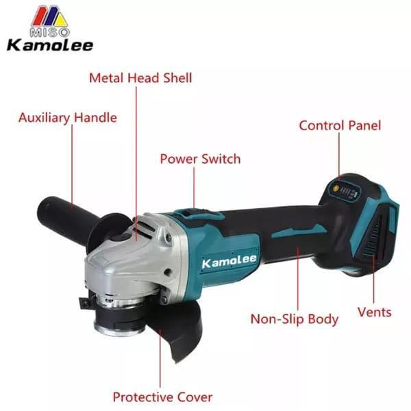 Kamolee-Mesin Gerinda-Cordless Angle Grinder Tanpa Kabel-Dga404/Dga504 #Gratisongkir
