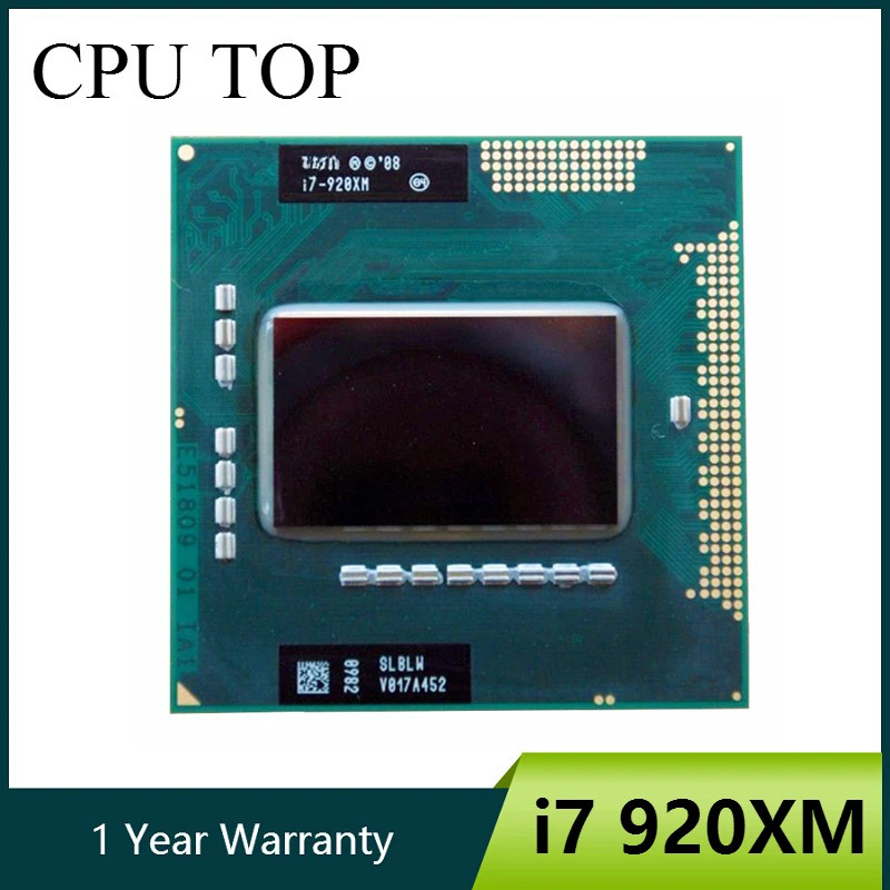 Intel Core i7 920XM 2.0GHz 4-Core 8-Thread notebook Laptop Processor LGA G1 / rPGA988A