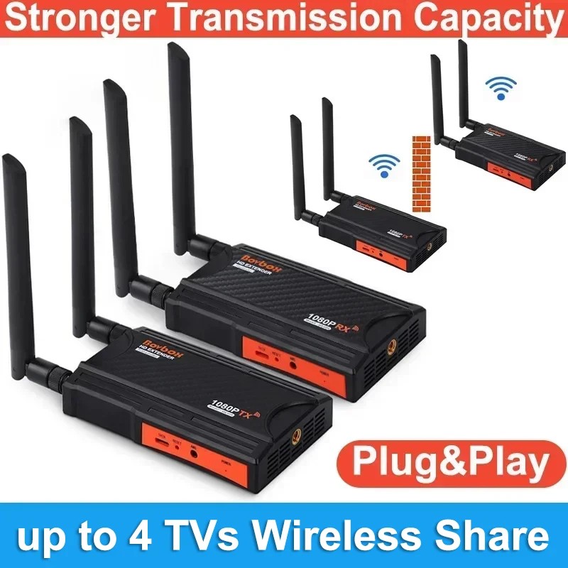 250m Wireless HDMI Sender Video Transmitter Receiver Extender Display Adapter for DSLR Camera Laptop