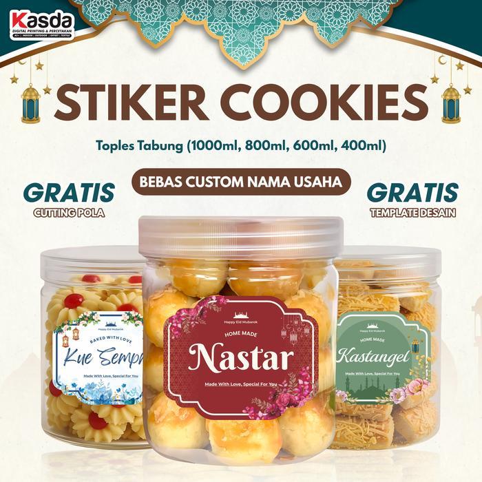 STIKER COOKIES TOPLES TABUNG