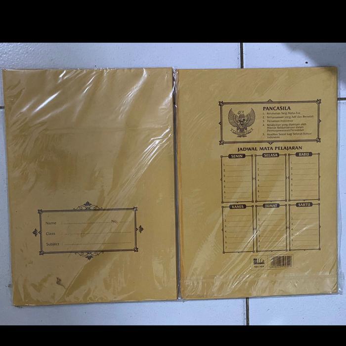 Sampul Buku Tulis Kecil / Sampul Buku Kertas Samson Coklat Nama Quarto