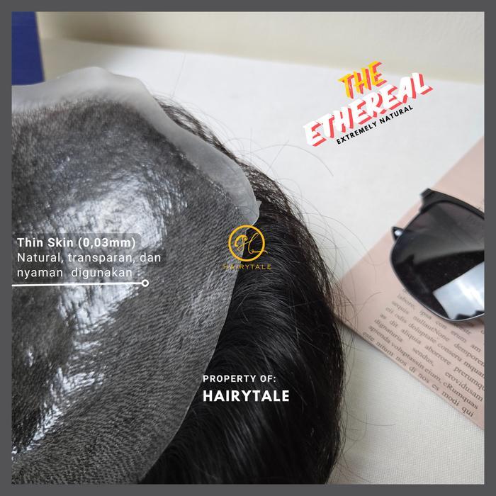 Toupee Hair System Pria, Thin Skin 0,03Mm, Ukuran 18X15Cm - 25X20Cm, Ready Stock, Hairytale Tbk