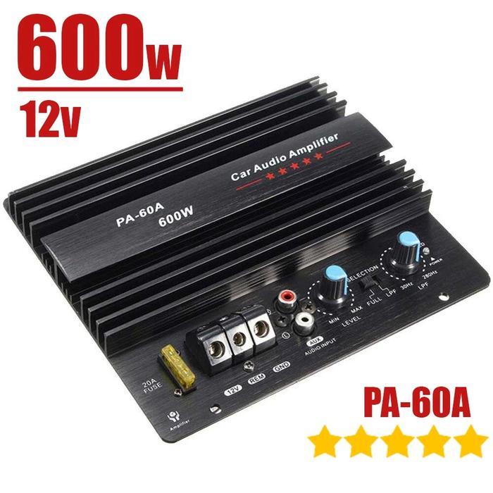 Ancomfu Mono Car Audio Amplifier Board Subwoofer Bass Module 600W Pa-60A 12V Pa 60A Amplifier