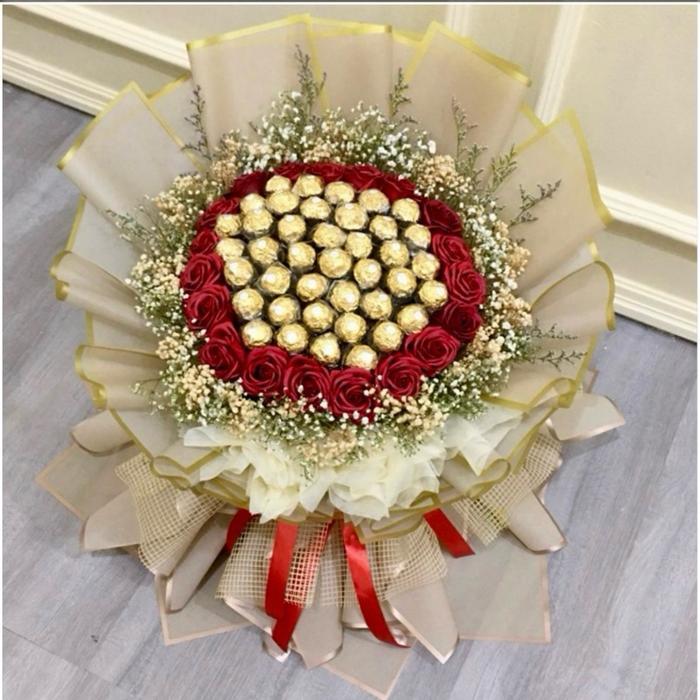 Bouquet Buket Ferrero Coklat Wisuda