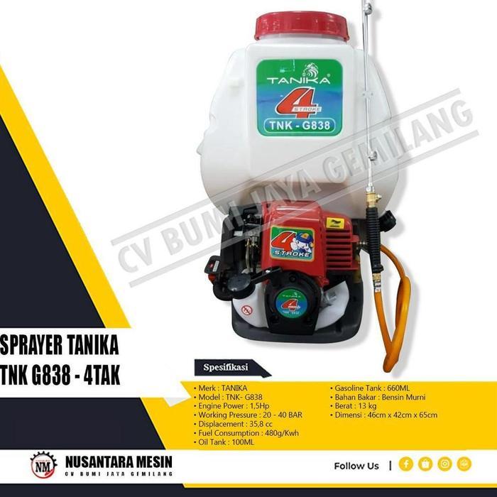 MESIN SEMPROT HAMA / KNAPSACK POWER SPRAYER TANIKA TNK G838 - 4TAK