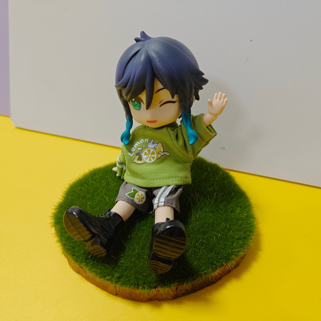 Genshin Impact Anime Venti Ob11 1/12 Model Doll Action Figure Genshin Impact Venti Green Suit Model