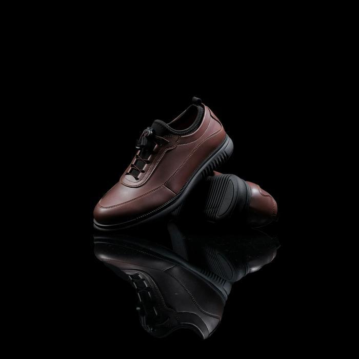 Volve Wave Dark Brown - Sepatu Casual Formal Kerja Slip On Pria Shoes Pantofel Black Hitam
