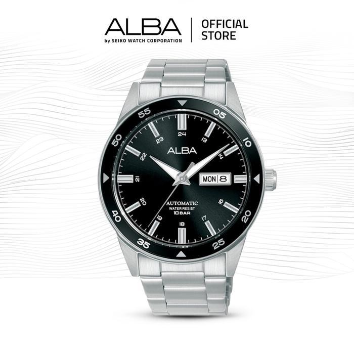 ALBA Jam Tangan Pria AL4595 Automatic Stainless Steel Silver Watch