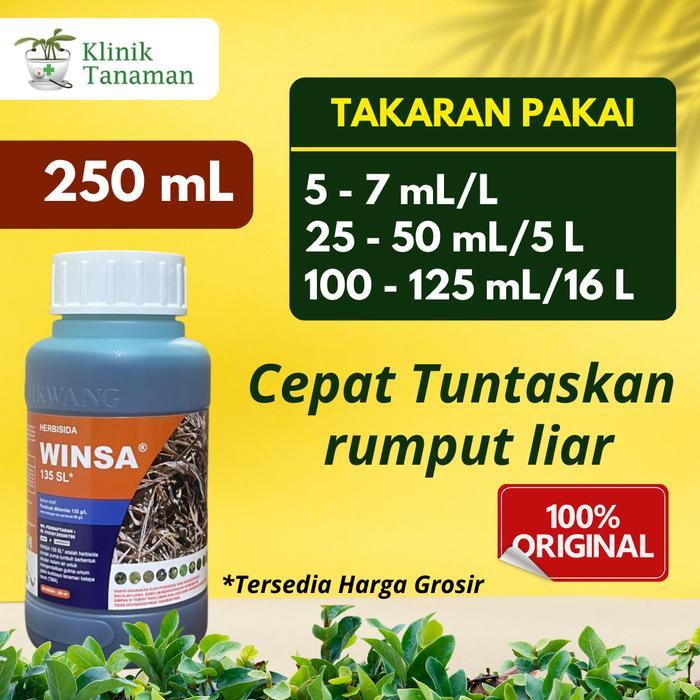 Lariss Maniss Herbisida Winsa 135 Sl Pembasmi Rumput Liar/Gulma Obat Rumput Tanaman