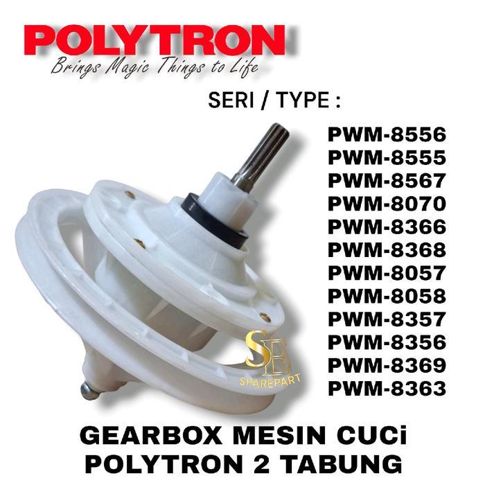 Ready Gearbox Mesin Cuci Polytron 2 Tabung