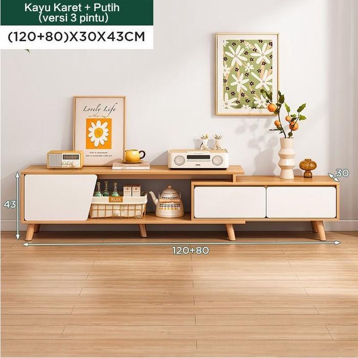 Meja Tv 180Cm Meja Tv Minimalis Modern Rak Tv Lemari Tv Panjang Variabel Feet Kayu Minimalis Modern