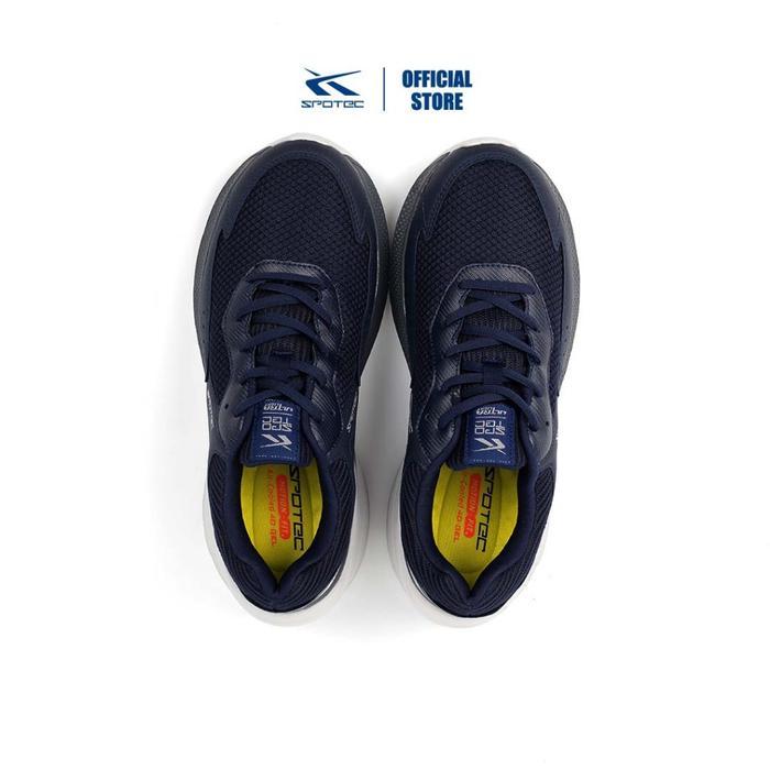 Spotec Running Easton Sepatu Olahraga Lari Pria Wanita - Biru Tua Abu Muda Pasti Ori