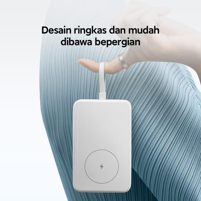 Xiaomi 33W Magnetic Power Bank 10000Mah (Integrated Cable) Pengisian Daya Cepat 33W Dengan