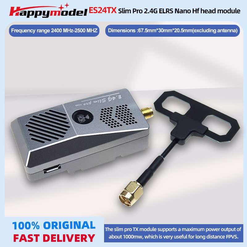 Baru Happymodel 2.4g ExpressLRS ELRS Nano ES24TX Slim PRO TX module Compatible Frsky X-lite/X-lite P