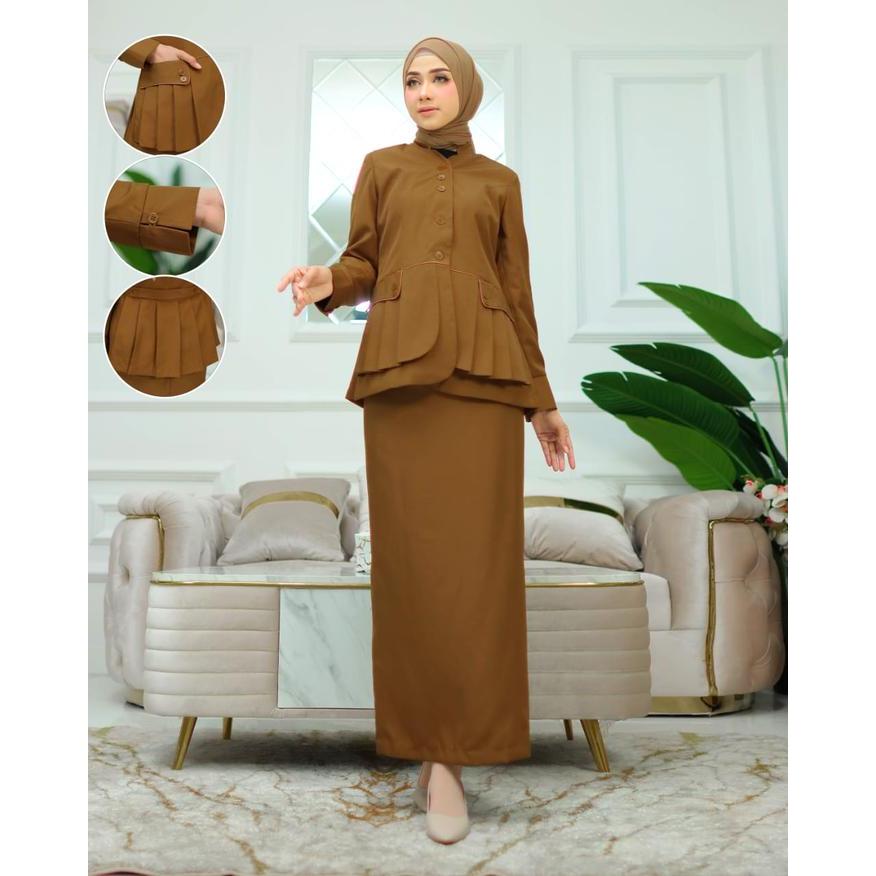 baju kerja dinas seragam blazer pemda shanghai rompi rempel wanita setelan rok span/rok.a/celana