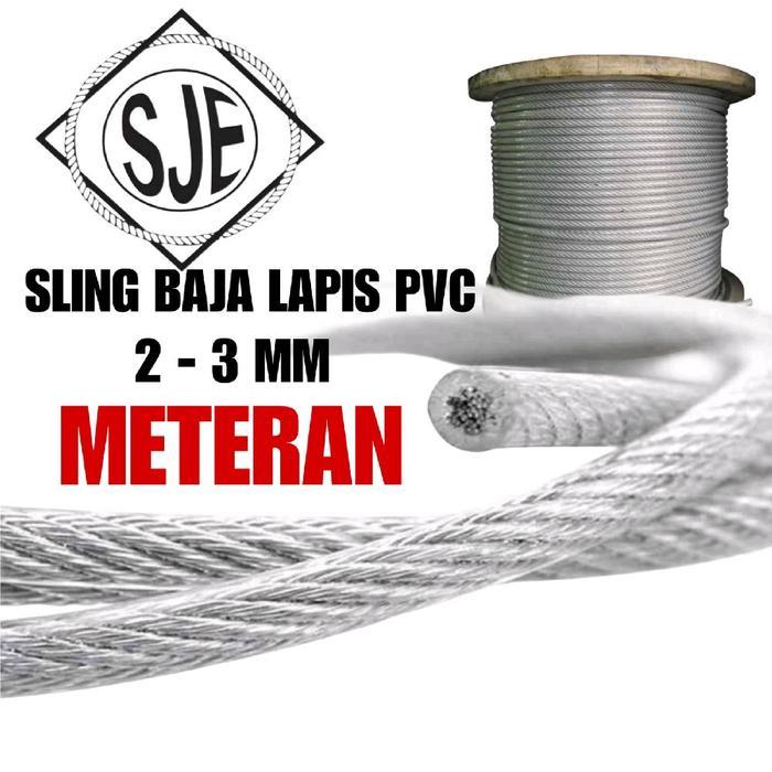 Terlaris - sling pvc 3mm / seling baja lapis pvc 3mm / sling baja lapis pvc 3mm / kawat baja lapis