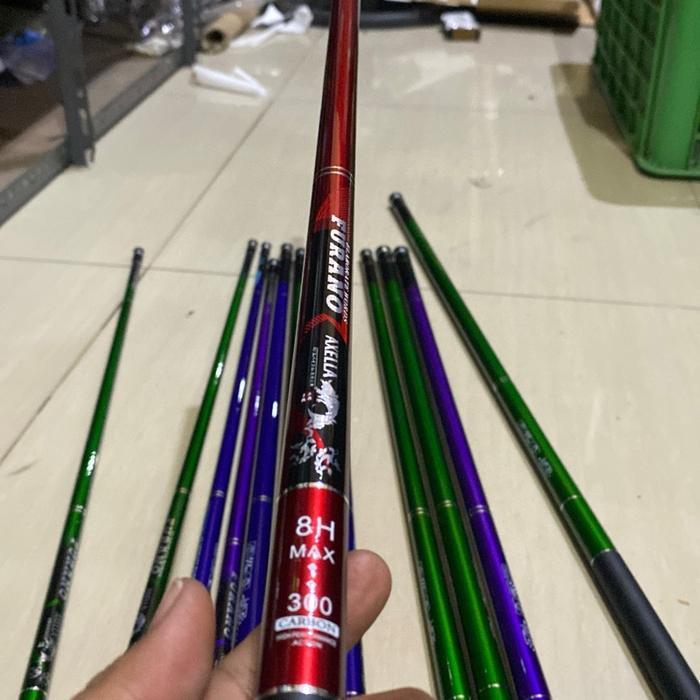 Tegek Axella Furano 8H speak kaku Untuk ikan babon - Warna MERAH UKURAN 180cm