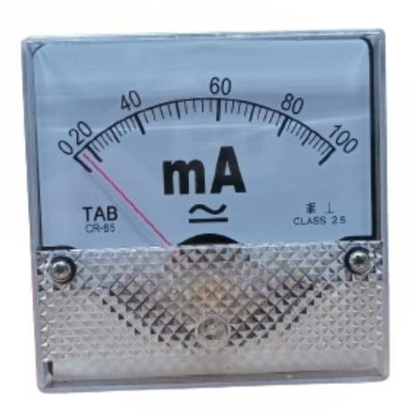 AMPERE METER ANALOG DC 100 MA CR65 DIRECT TAB
