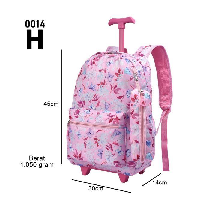 HARGA DISKON Tas Trolly 0014 Tas Anak Perempuan Sekolah Tas Roda Perempuan SD