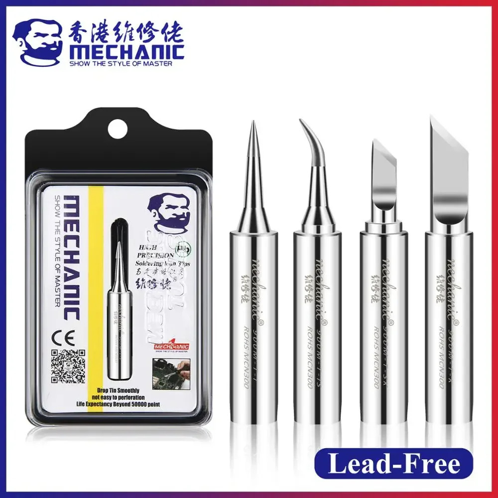 MECHANIC 900M Series Lead-free Environmentally Friendly Pure Copper Soldering Iron Tip Repair PCB BG