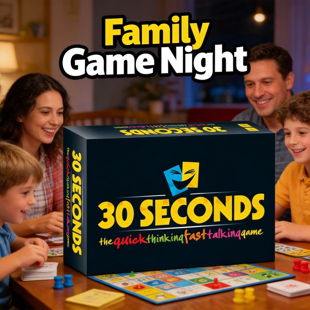 30 SECONDS Board Game - Fast Thinking Game for Adults, Describe 5 Words in 30 Seconds for Fun Family