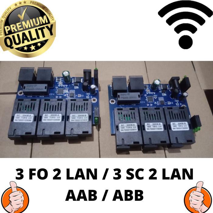 Promo Media Converter 3 Fo 2 Lan Pcb Konverter