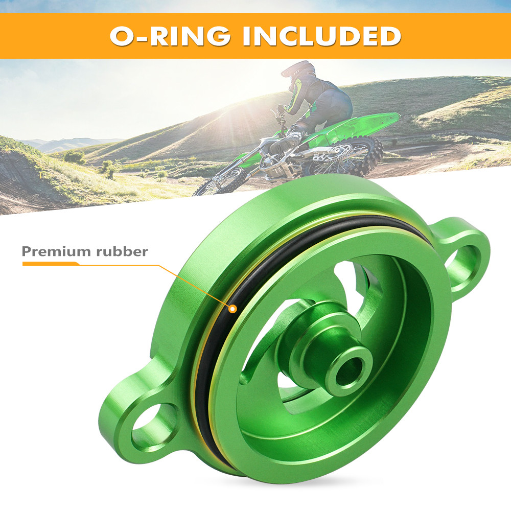 NICECNC FOR KAWASAKI KX250 2019-2022 TRANSPARENT ENGINE OIL FILTER CAP COVER FOR KAWASAKI KX250F
