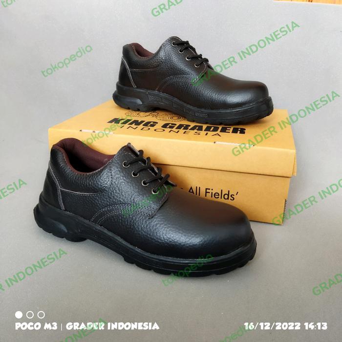 Sepatu Safety King Grader Sepatu Kulit Boots Ujung Besi Ori